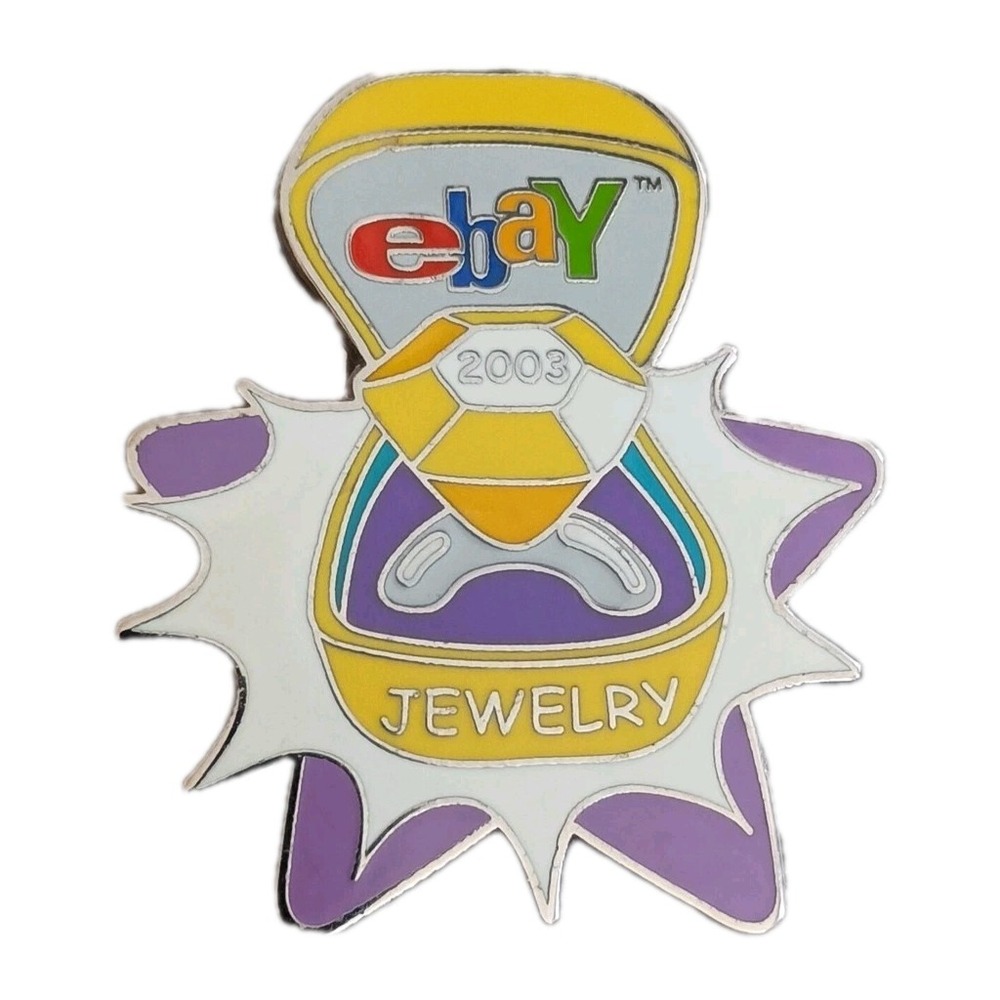 Vintage 2003 eBay Live Jewelry Category Enamel Hat Lapel Pin Pinback Tie Tac